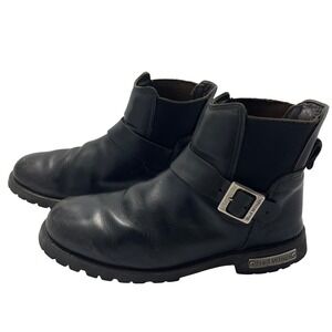 VTG Red Wing Black Boots 977 Men's 11.5 Buckle Made in USA Motorcycle 1990s Y2K